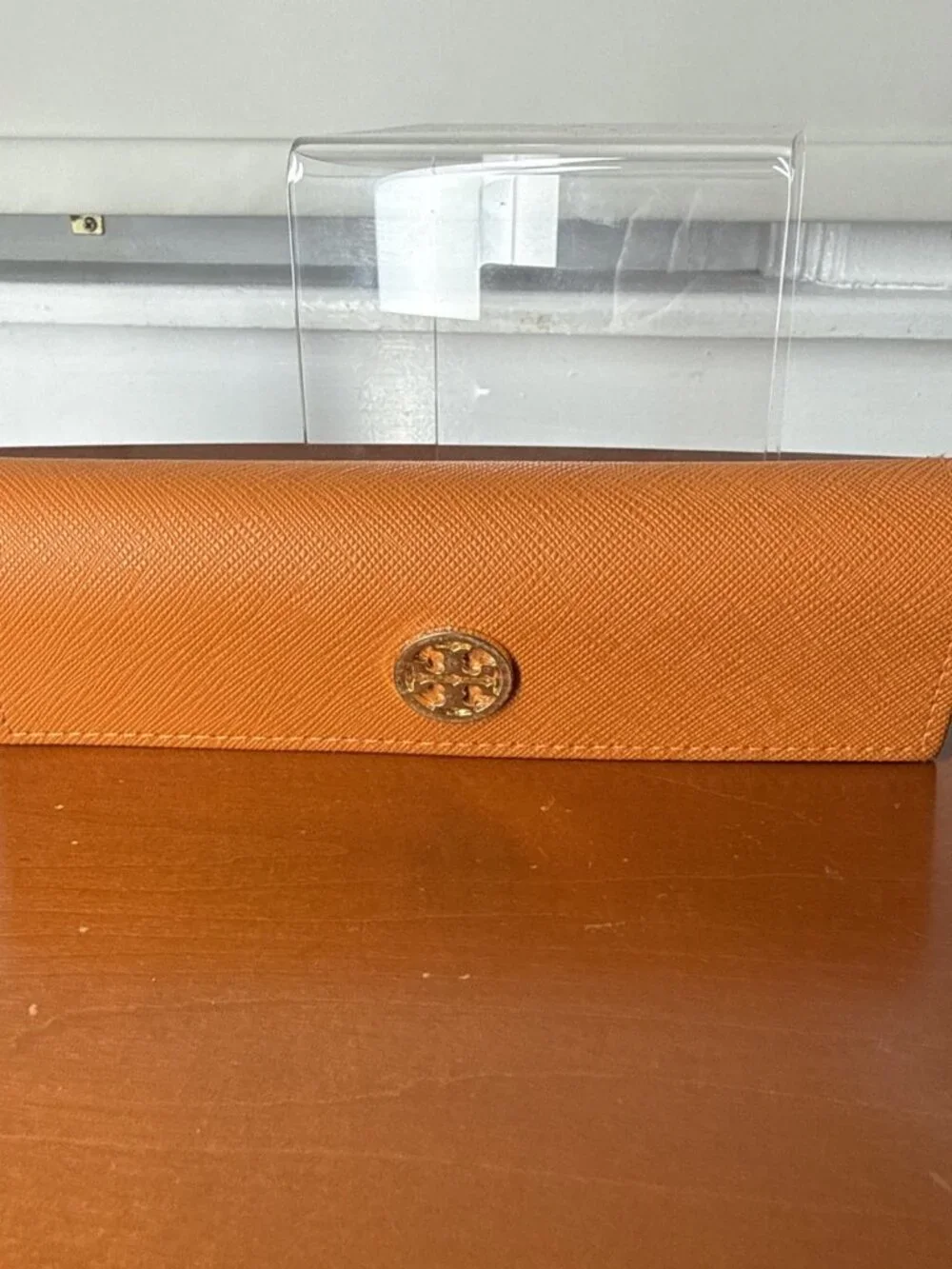 TORY BURCH ORANGE SMALL AUTHENTIC EYEGLASSES CASE